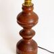 2 turned wooden lamp bases, 1940s-1960s