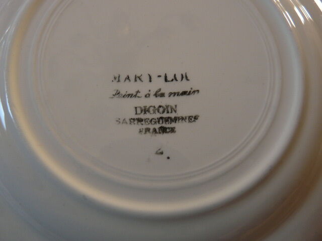 12 digoin dessert plates model Marie Lou
