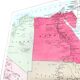 Old map Northeast Africa Egypt Libya Sudan 1950