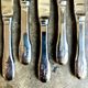 6 chrome metal dessert knives for Air France