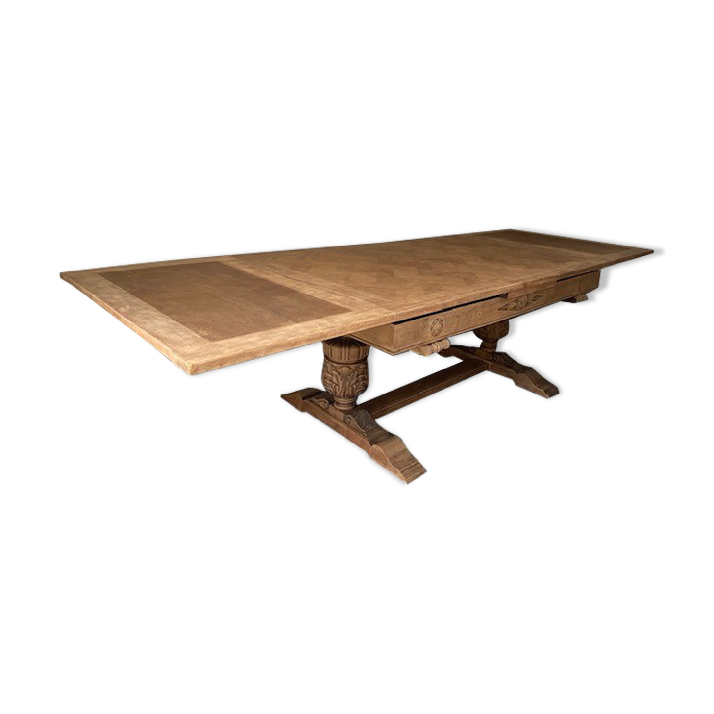 Farmhouse table monastery stripped extendable 300 cm