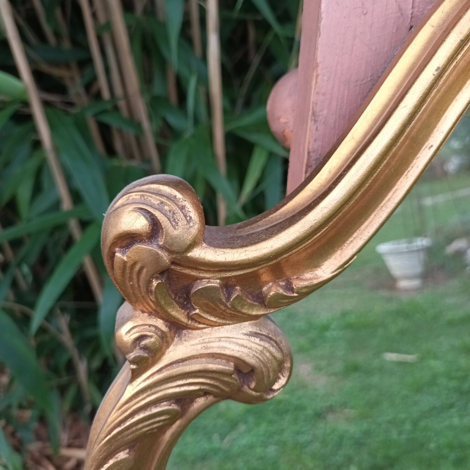 Golden baroque mirror