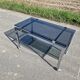 1970s chrome and smoked glass coffee table