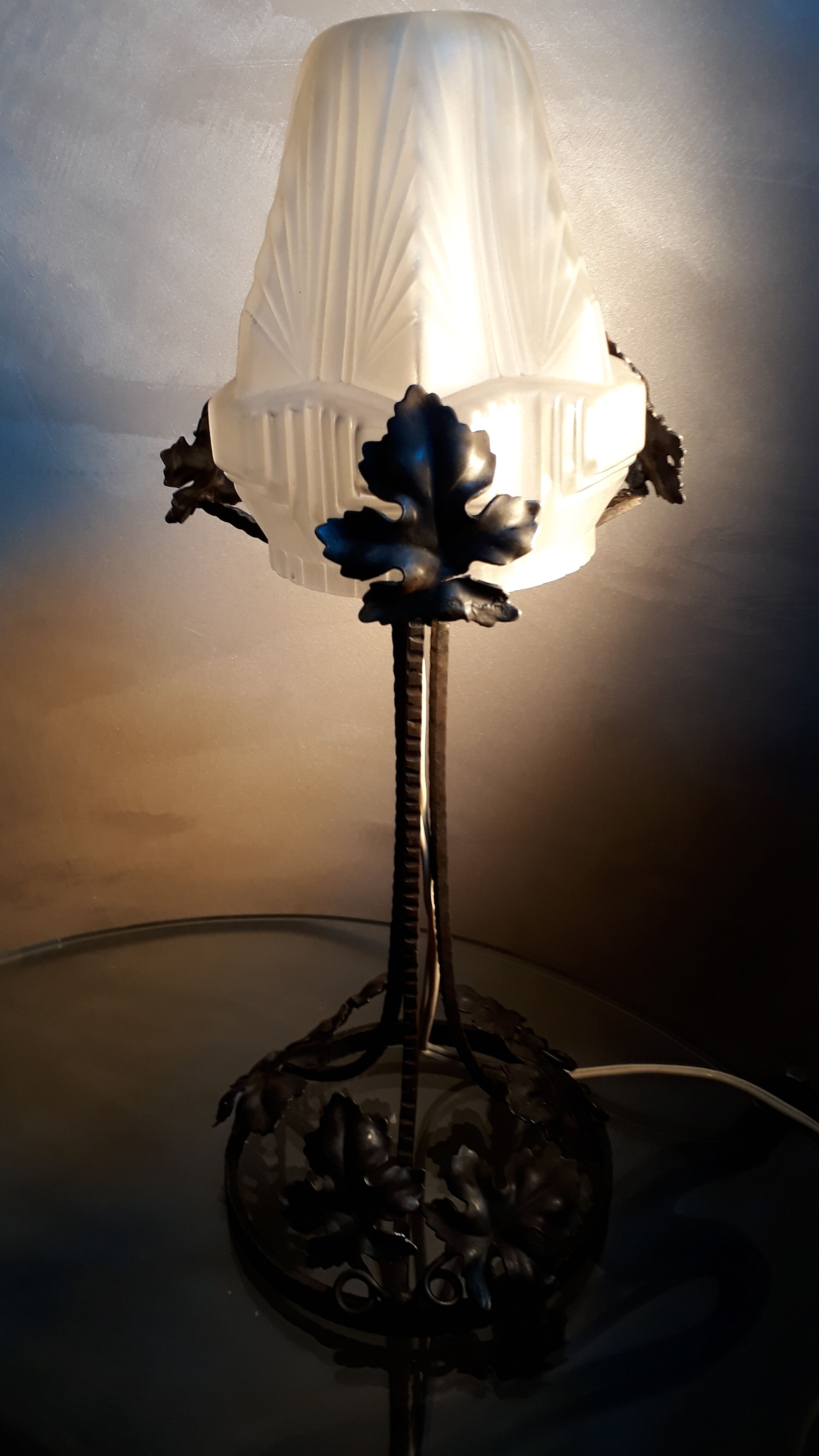 Steel lamp forged 1930