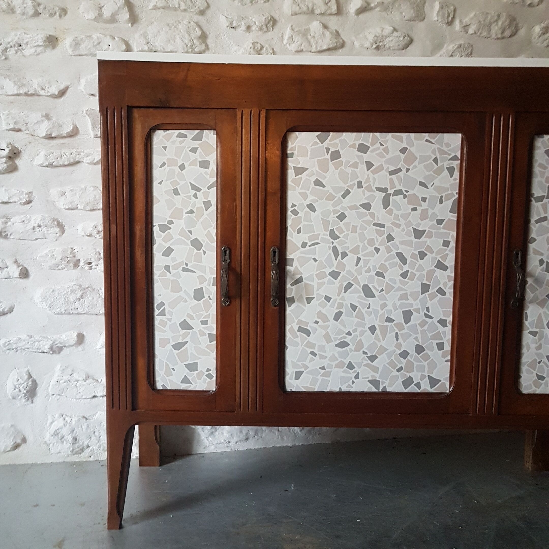 Vintage compass foot buffet