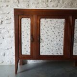 Vintage compass foot buffet