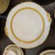 UM Limoges table service, Art Deco gold thread porcelain 80 pieces