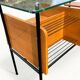 Modernist office – Azzano Frères – designed by Jacques Hitier – Oak, glass and felt