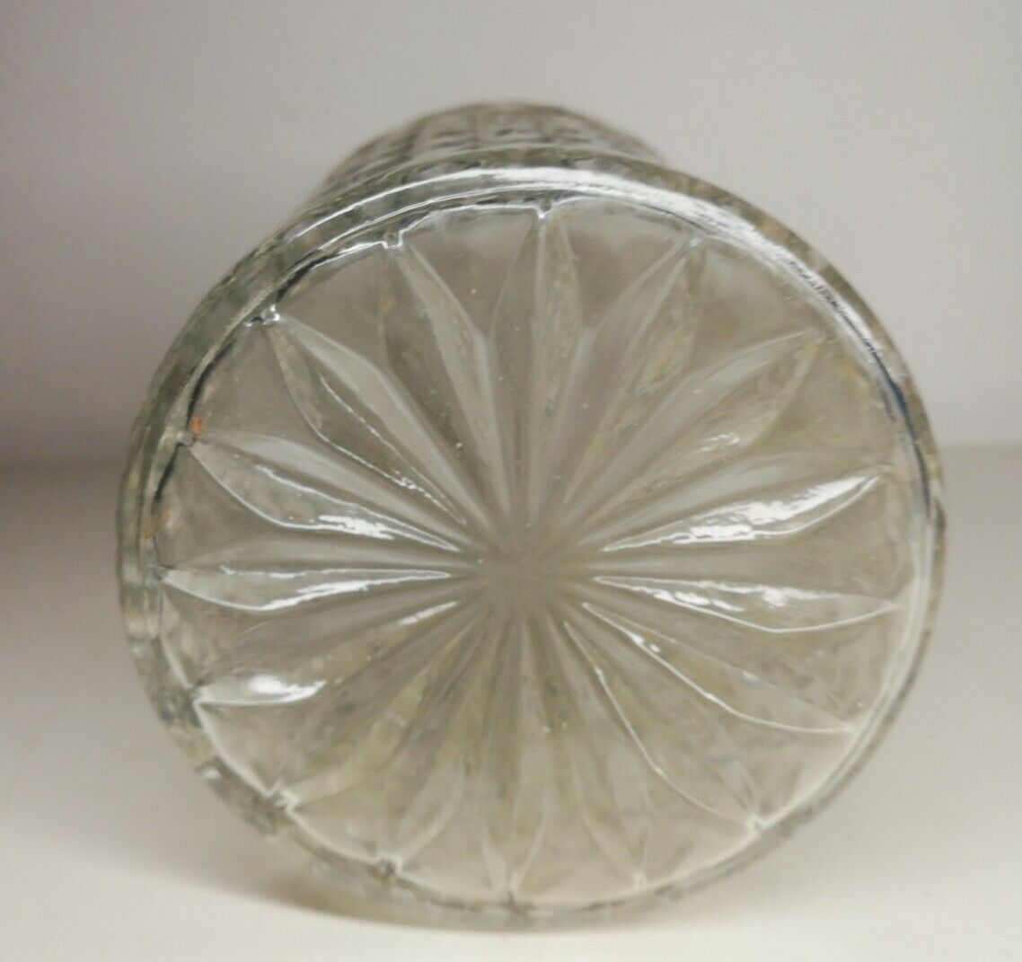 Vintage chiseled glass pitcher