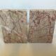 Pair of greenhouse books half moon marble art deco