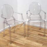 Pair of Louis Ghost chairs, Philippe Starck