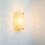 Pair of Scandinavian Mid Century Glass Wall Lights by Carl Fagerlund for Orrefors & Lyfa, 1960s