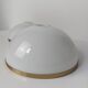 Set of 2 half-spherical opaline brass globes