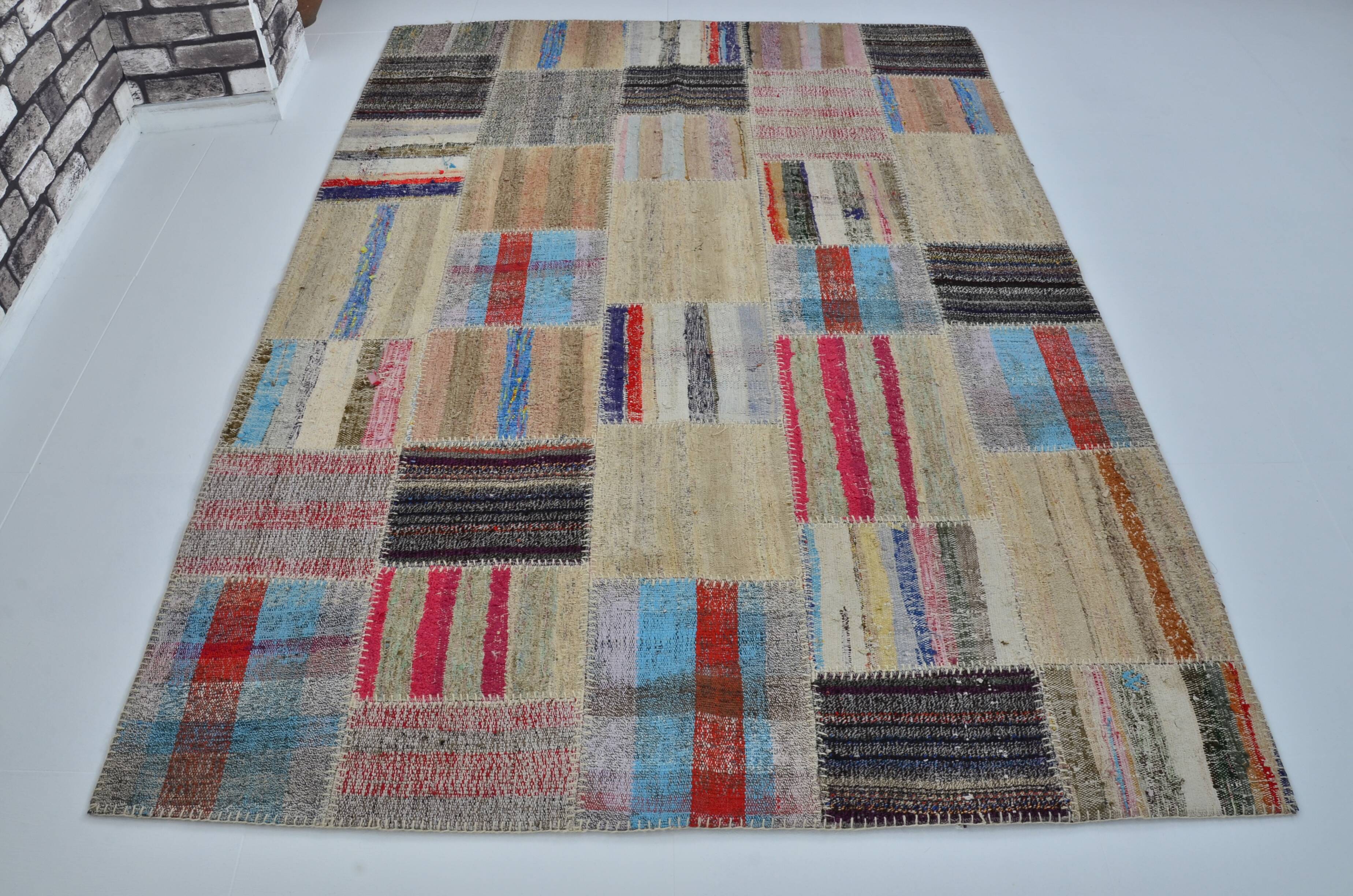 Vintage Anatolian Oushak Patchwork Rug sku 3040