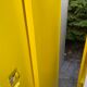 Metal dressing closet 4 lockers in one yellow block La Poste