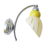 Wall lamp stainless steel and coloured opaline