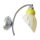 Applique inox et opaline colorée
