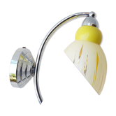Wall lamp stainless steel and coloured opaline