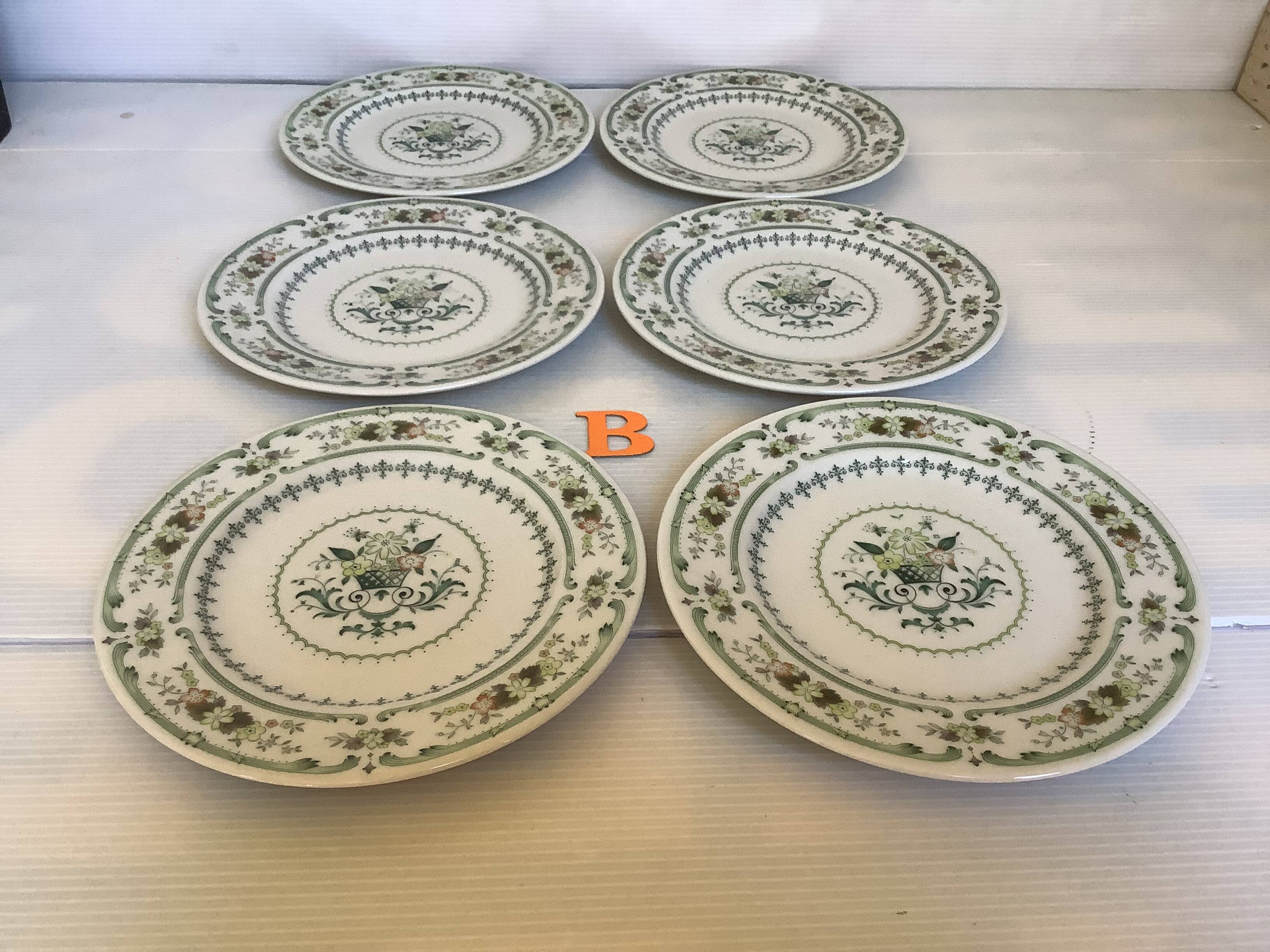 Six Royal Doulton cheese or Provençal bread plates