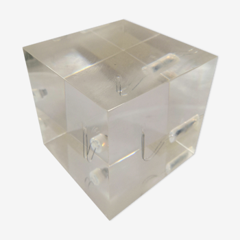 Cube lamp in plexi Plugg design Habitat 2000s