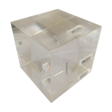 Cube lamp in plexi Plugg design Habitat 2000s