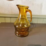 Vintage yellow glass pitcher