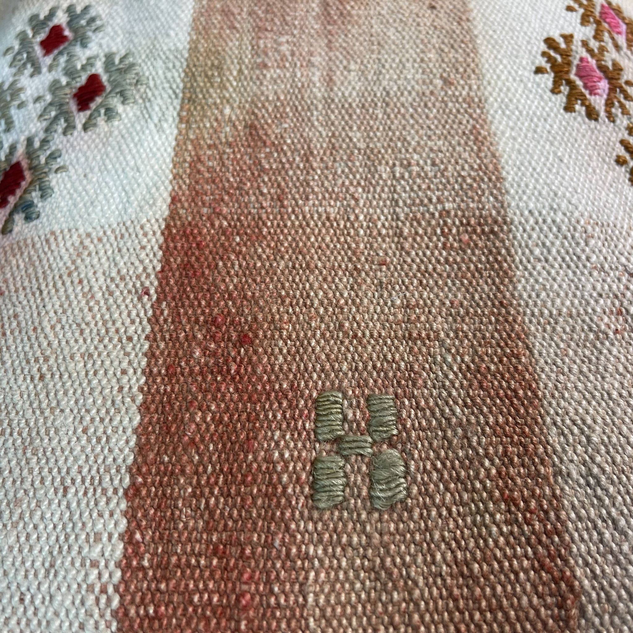 Vintage turkish kilim cushion cover, 30 x 50 cm