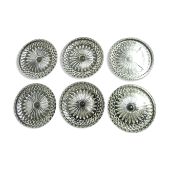 Coffret de 6 dessous de verres en cristal de Bavière Hofbauer