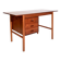 Bureau scandinave vintage extensible en teck avec caisson de tiroirs mobile