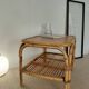 Vintage rattan coffee table from the 70s - organic lines, Riviera spirit.