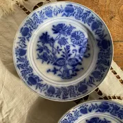 Assiettes Luneville en faïence opaque