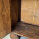Vintage Art Deco Nightstands Pair Wooden Bedside Tables with Brass Har