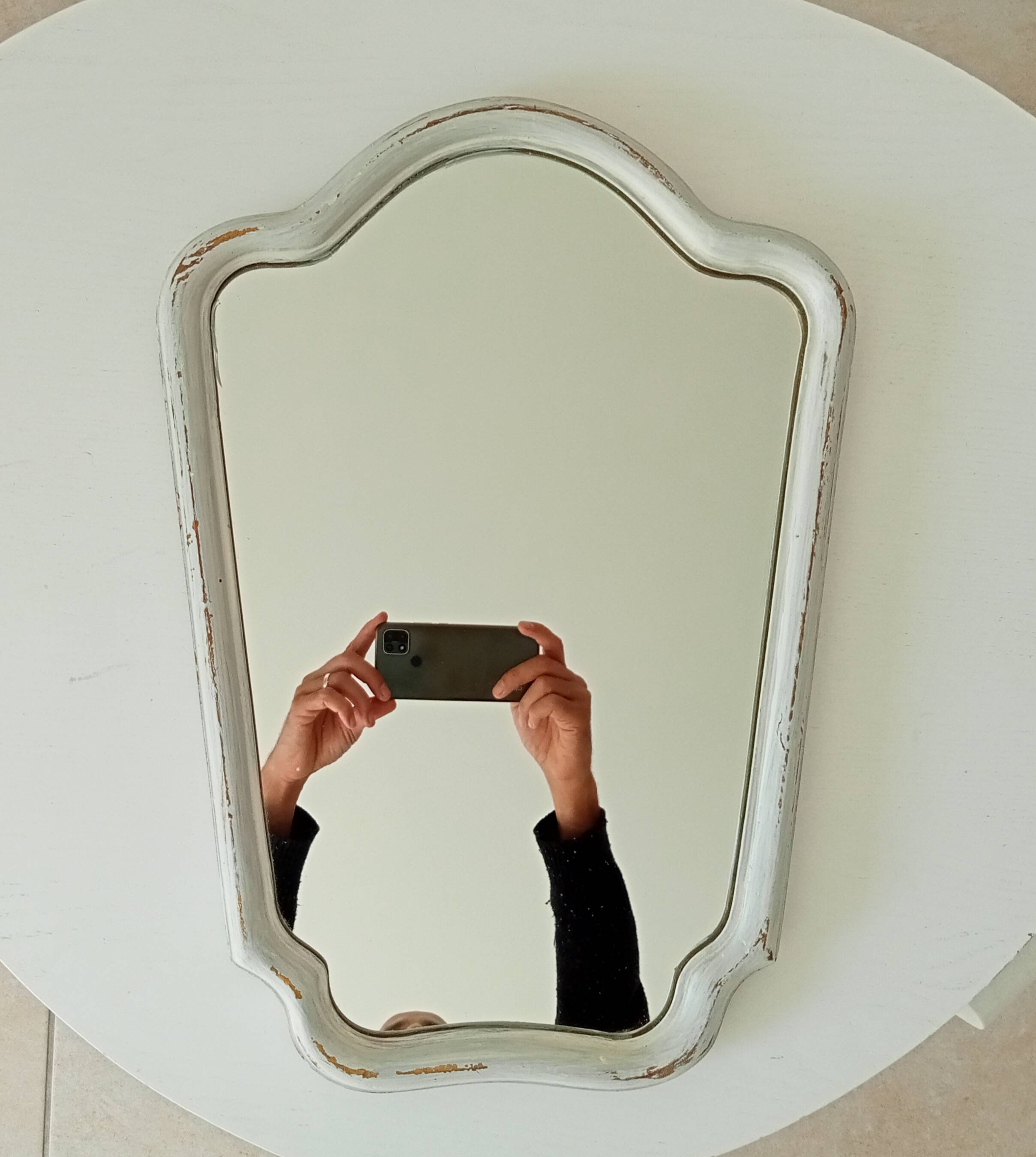 Vintage mirror in wood and stucco 48.5cm*38.5cm