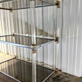 Mid-century shelf in Plexiglas and chrome