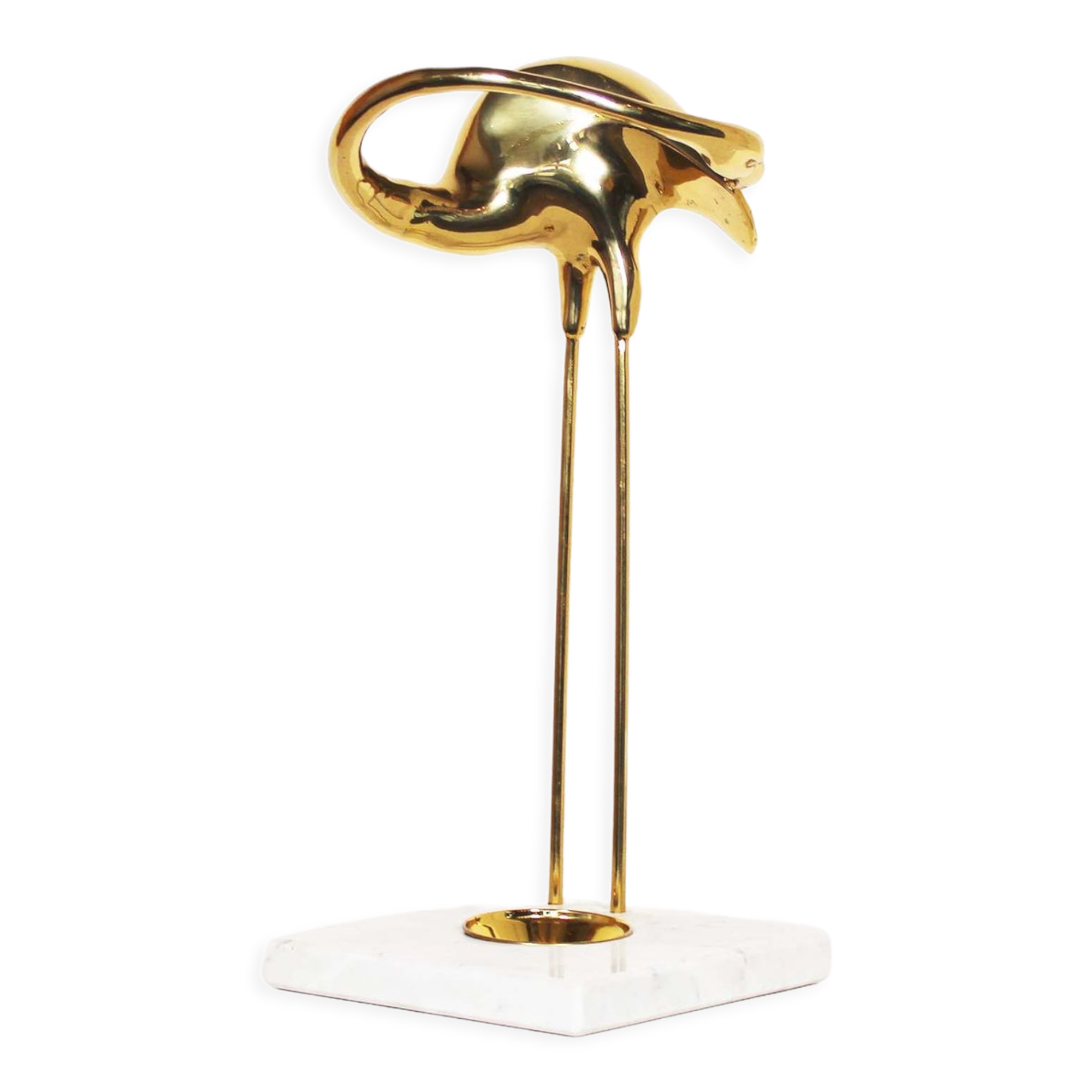 Hollywood Regency Brass & Marmble Umbrella stand