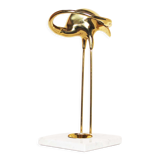 Hollywood Regency Brass & Marmble Umbrella stand