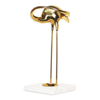 Hollywood Regency Brass & Marmble Umbrella stand