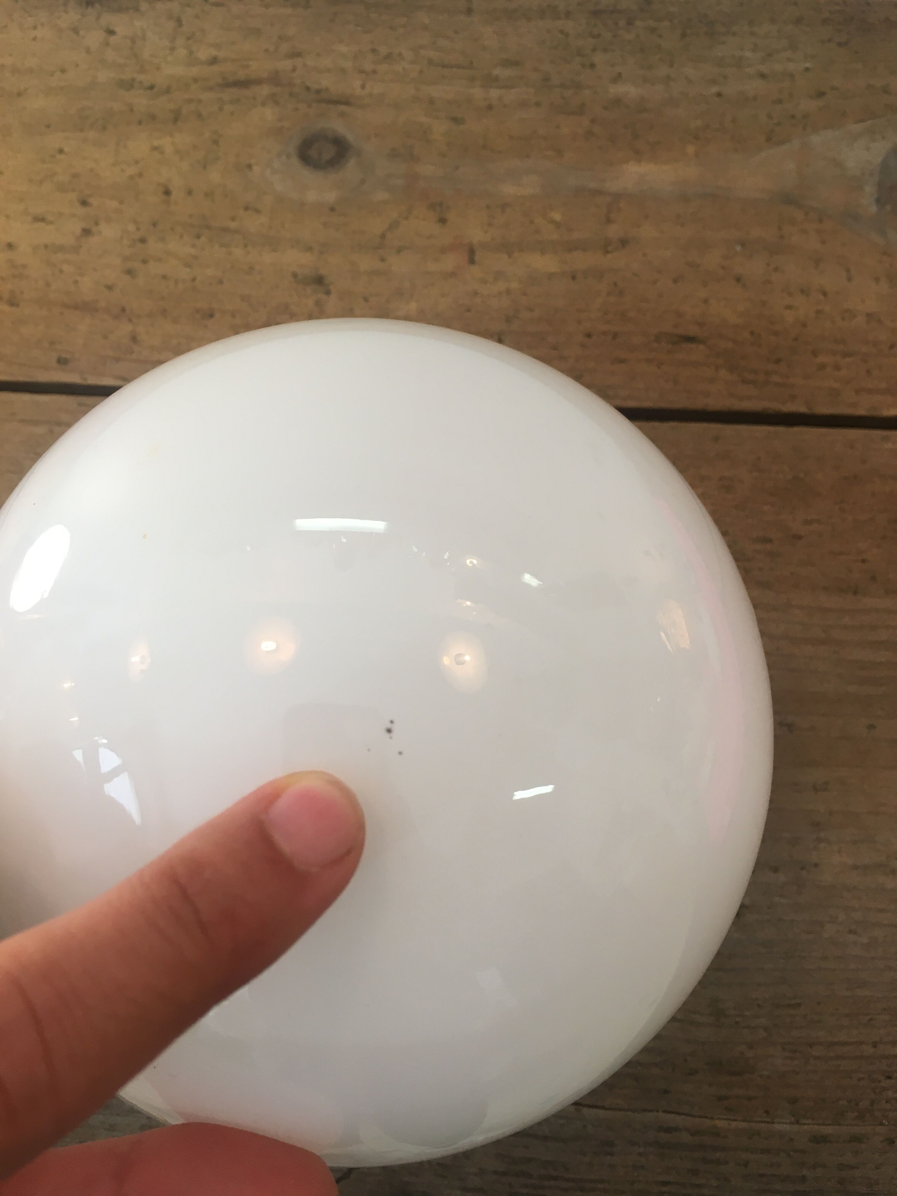 White glass globe ø20 cm