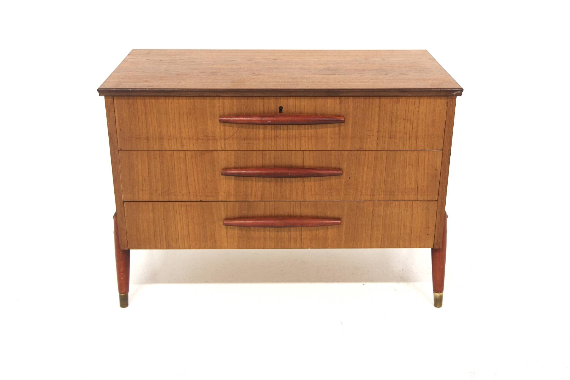 Scandinavian teak chest of drawers, Bröderna Gustavssons, Markaryd, Sweden, 1960