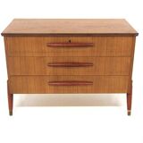 Commode scandinave en teck, Bröderna Gustavssons, Markaryd, Suède, 1960