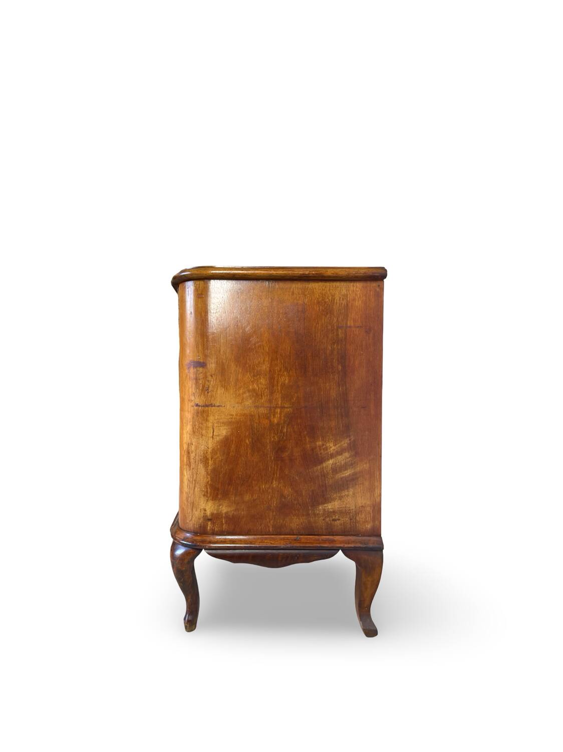 Italian art deco burl walnut chest of drawers, 1930s/1940s