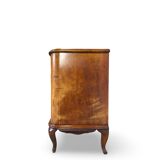 Italian art deco burl walnut chest of drawers, 1930s/1940s