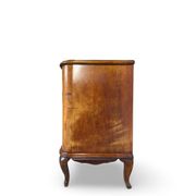 Italian art deco burl walnut chest of drawers, 1930s/1940s