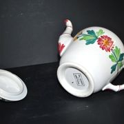 Cafetière Sarreguemines décor Colmar polychrome forme bambou 1930
