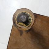Antique wooden shelf with DMC spools – Industrial sideboard