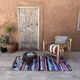 Colorful Boucherouite Moroccan rug - 100 x 183 cm