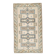 3x6 Cream Blue Oriental Vintage Rug, 109x187Cm