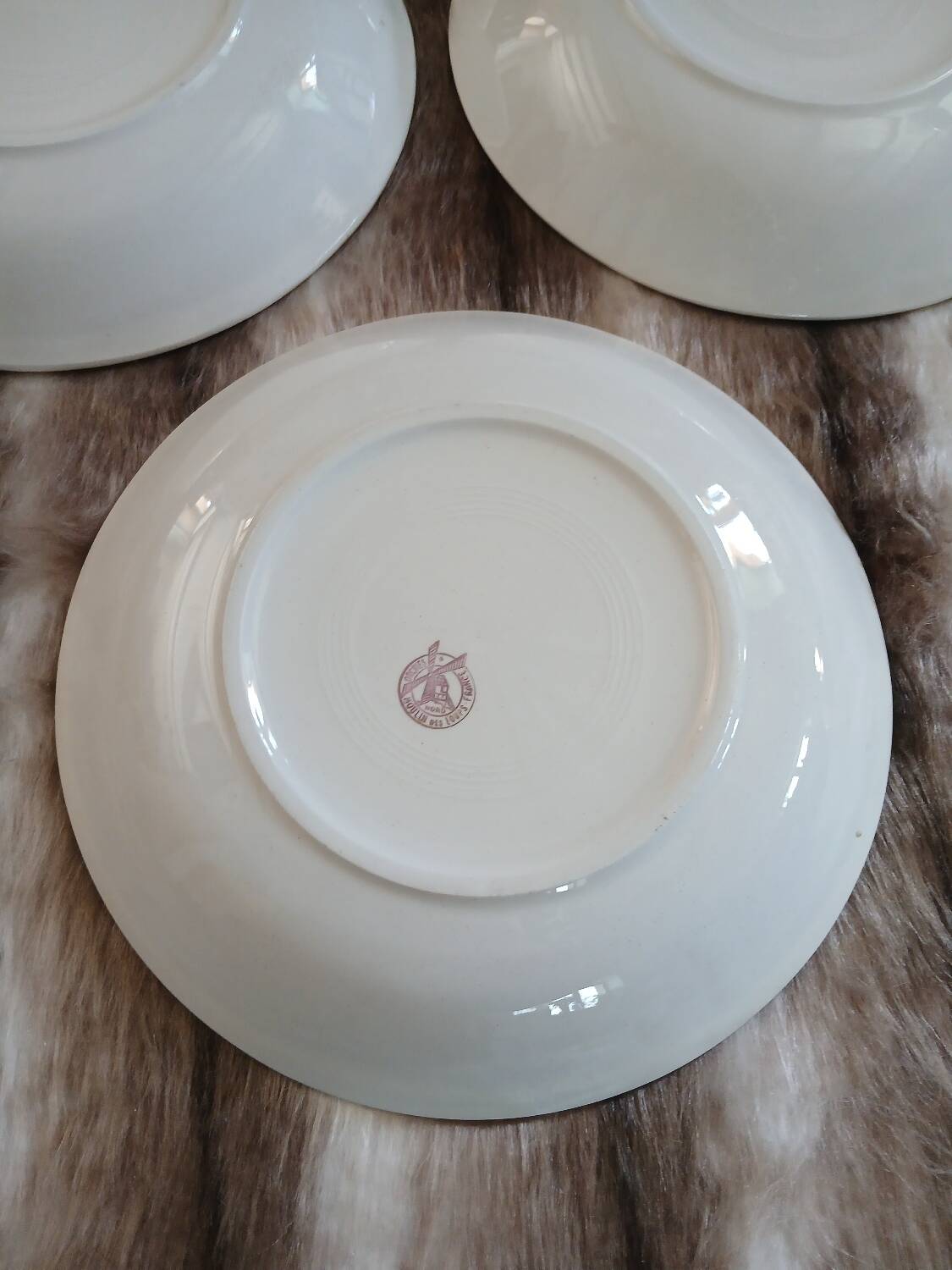 5 vintage deep plates Moulin des Loups