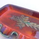 Cendrier vintage rouge vif