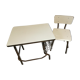 Ensemble bureau et chaise d'écolier vintage, provenance espagne